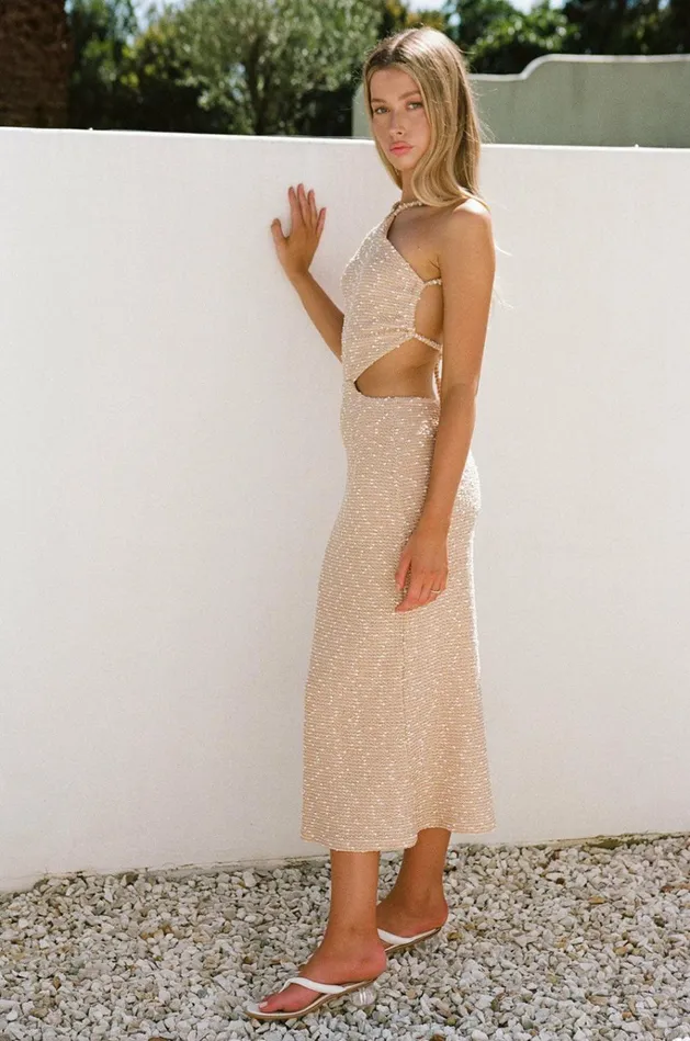 Women Midi SABO SKIRT Backless Amada Dress 8211 Tan Women Midi SABO SKIRT Backless Amada Dress 8211 Tan