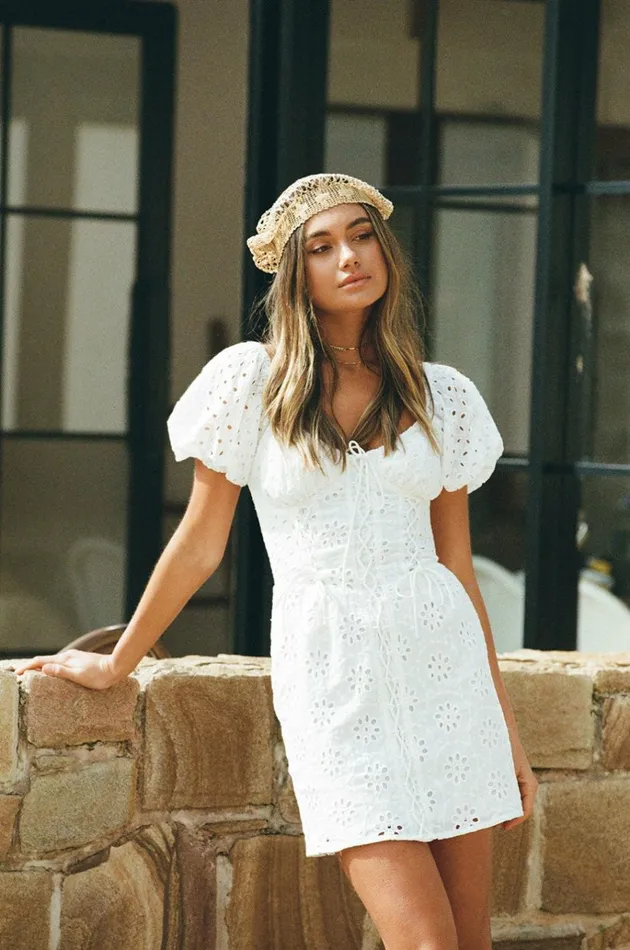 Women Mini SABO SKIRT Avalon Eyelet Dress Women Mini SABO SKIRT Avalon Eyelet Dress
