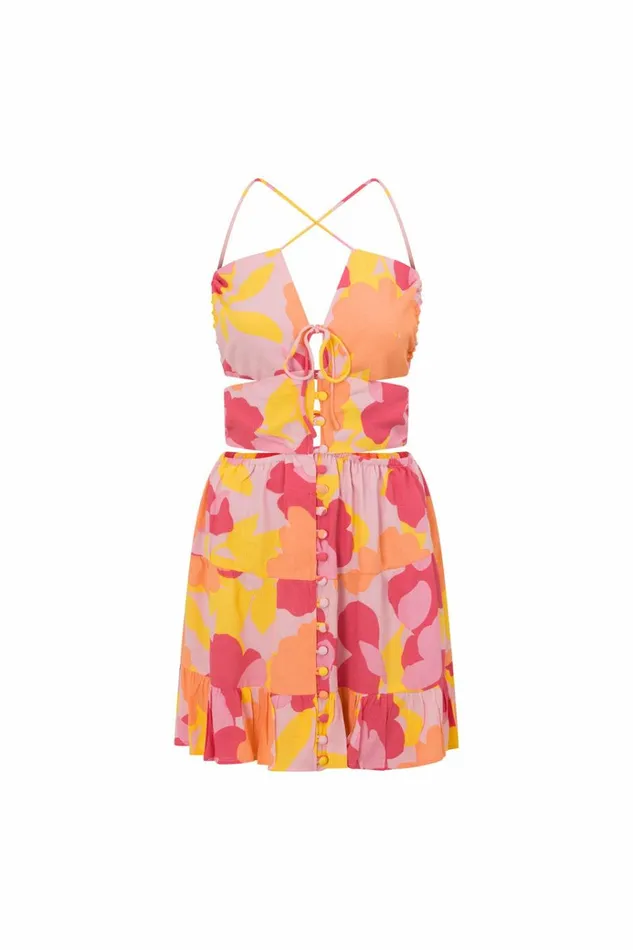 Women Mini SABO SKIRT Backless Cecily Dress 8211 Nectar Floral