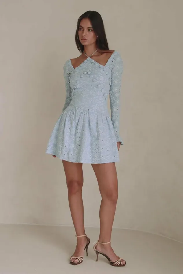 Women Mini SABO SKIRT Jamille Button Dress