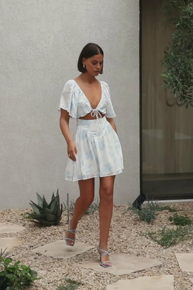 Women Mini SABO SKIRT Niko Cutout Dress 8211 Honey Floral