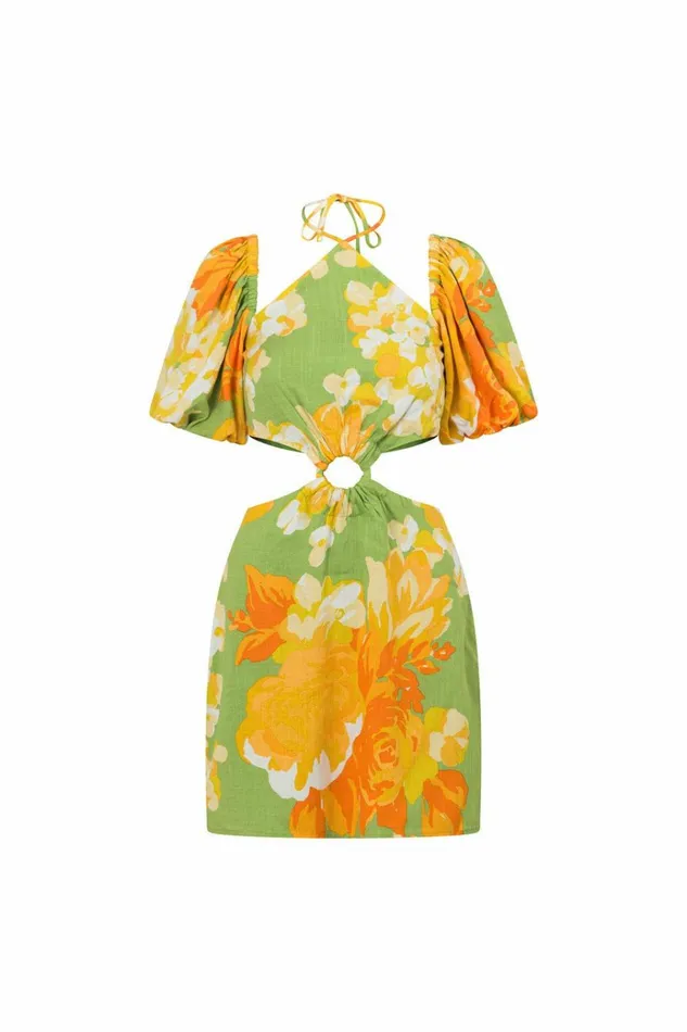 Women Mini SABO SKIRT Pasha Cutout Dress 8211 Floral Sunset Women Mini SABO SKIRT Pasha Cutout Dress 8211 Floral Sunset