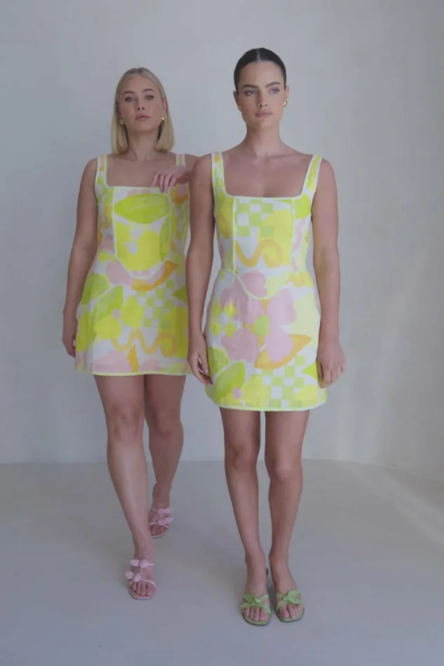 Women Mini SABO SKIRT Tyler Dress 8211 Checker Floral