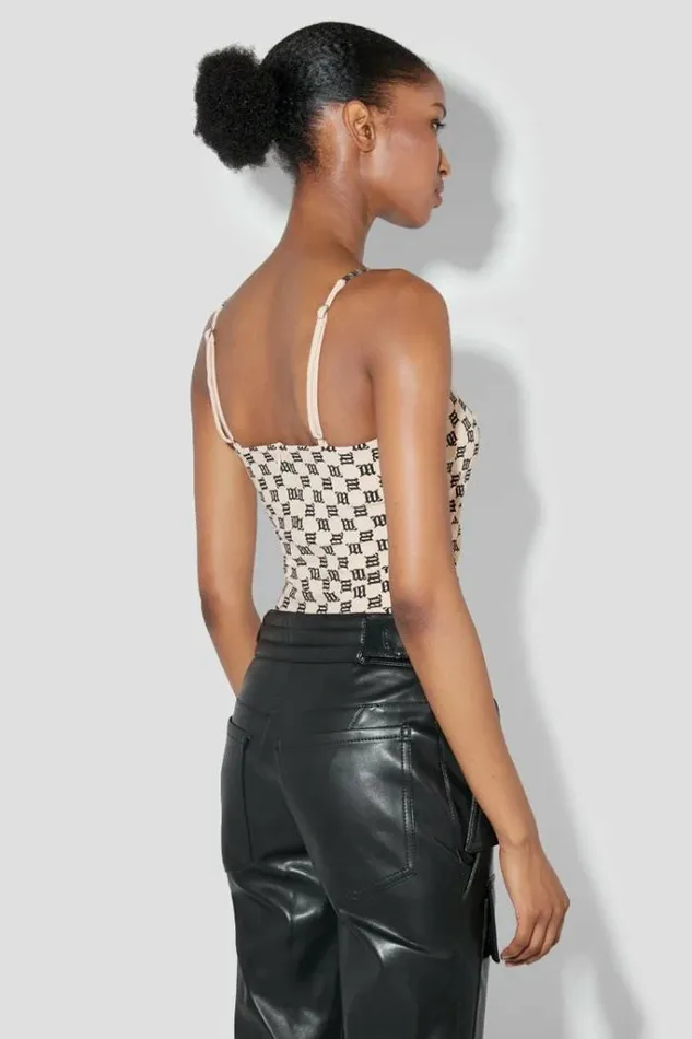 Women Monogram Spaghetti Top MISBHV Tops