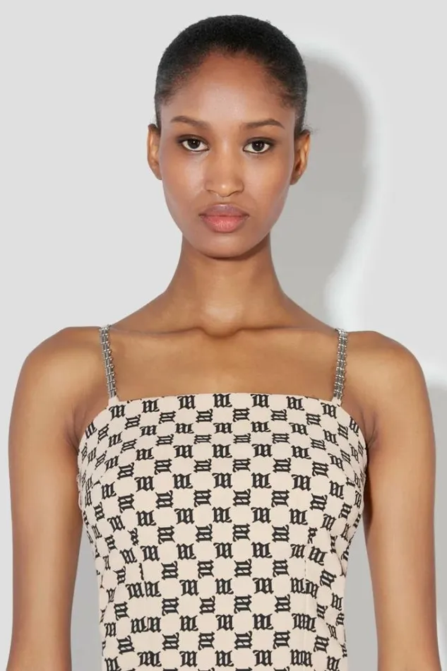Women Monogram Spaghetti Top MISBHV Tops