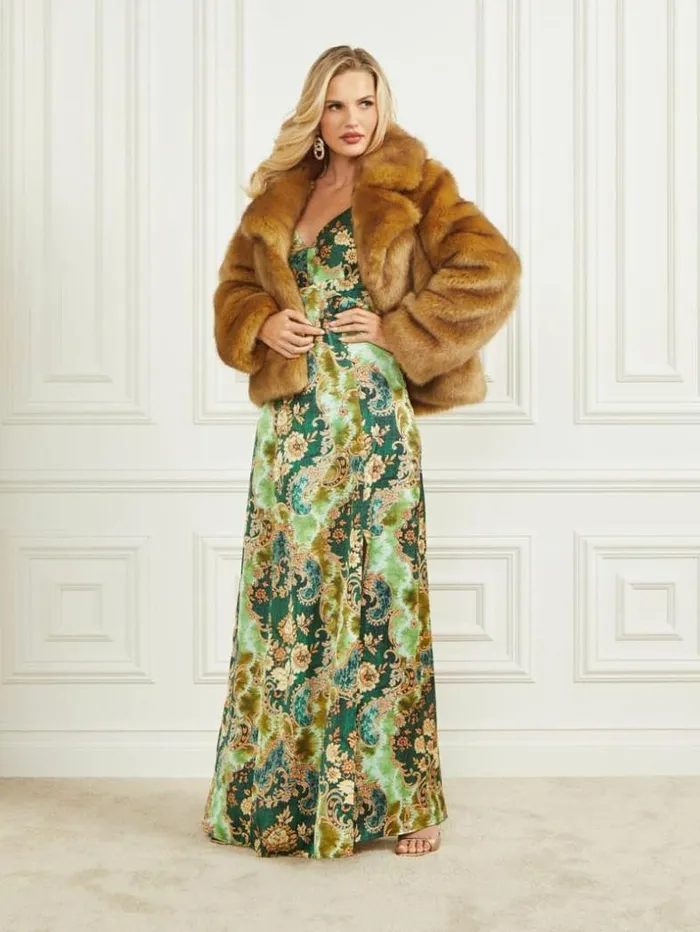 Women New Gwenda FauxFur Jacket Camel Marciano Jackets Women New Gwenda FauxFur Jacket Camel Marciano Jackets