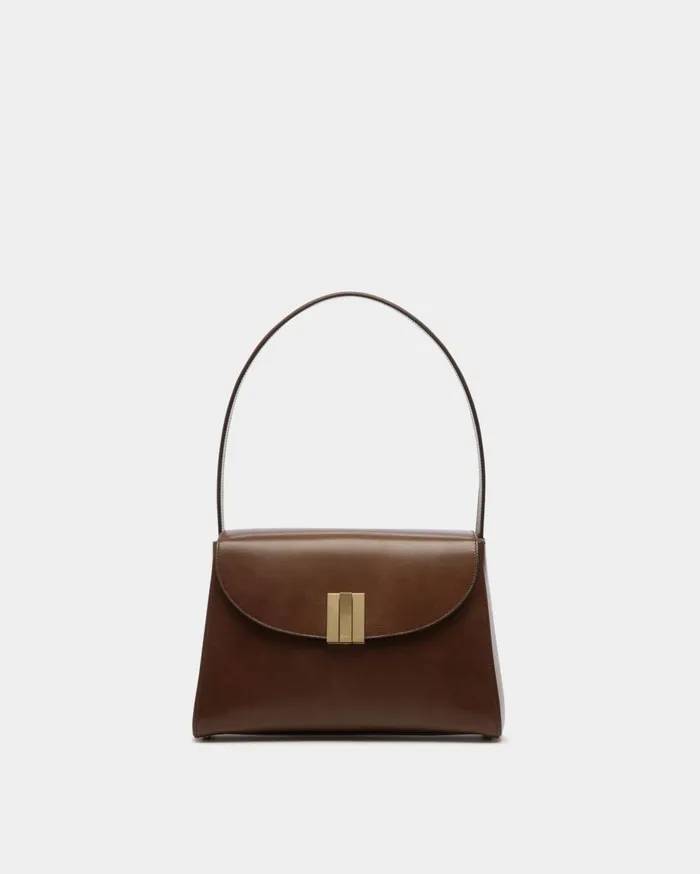 Women Ollam Shoulder Bag In Marron Glac Leather Bally Shoulder Bags