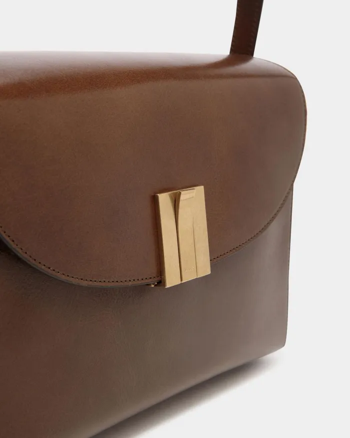 Women Ollam Shoulder Bag In Marron Glac Leather Bally Shoulder Bags