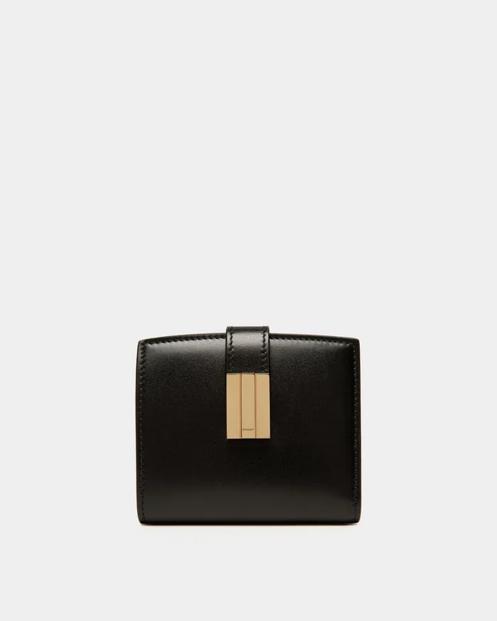 Women Ollam Wallet In Black Leather Bally Wallets and Card Holders