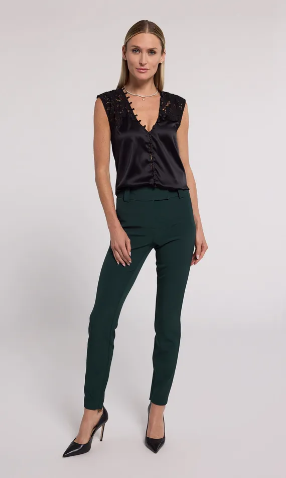 Women Pants Generation Love Clothing Alexandra Crepe Pants Forest