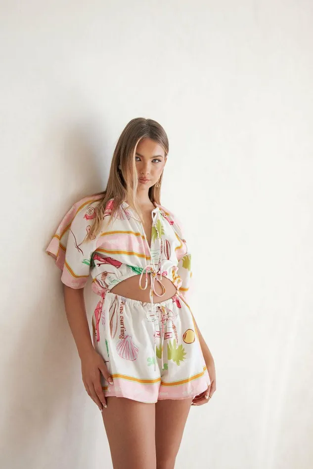 Women Playsuits Jumpsuits SABO SKIRT Arella Playsuit 8211 Scarf Calypso