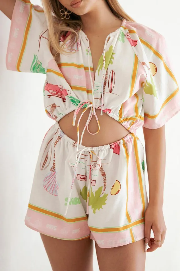 Women Playsuits Jumpsuits SABO SKIRT Arella Playsuit 8211 Scarf Calypso Women Playsuits Jumpsuits SABO SKIRT Arella Playsuit 8211 Scarf Calypso
