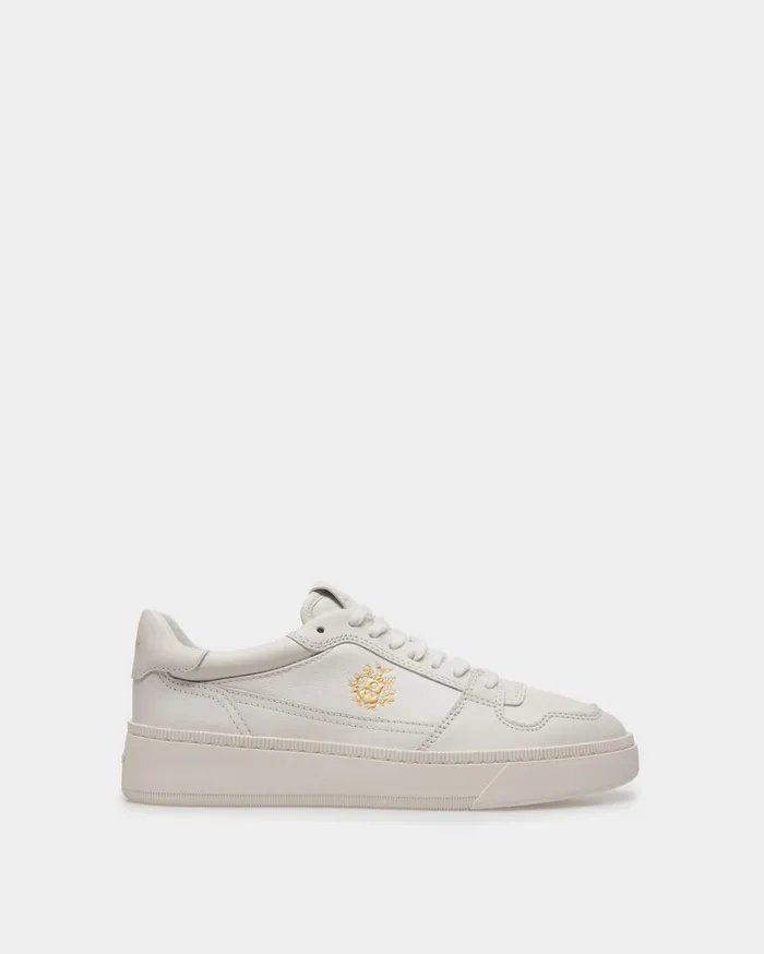 Women Raise Sneaker In White Leather Bally Sneakers