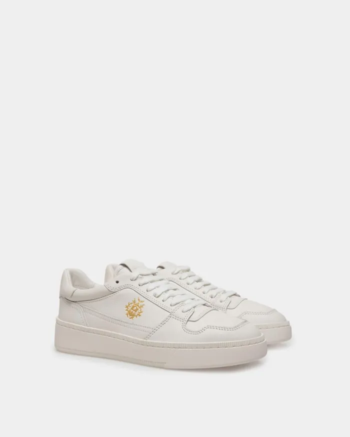 Women Raise Sneaker In White Leather Bally Sneakers