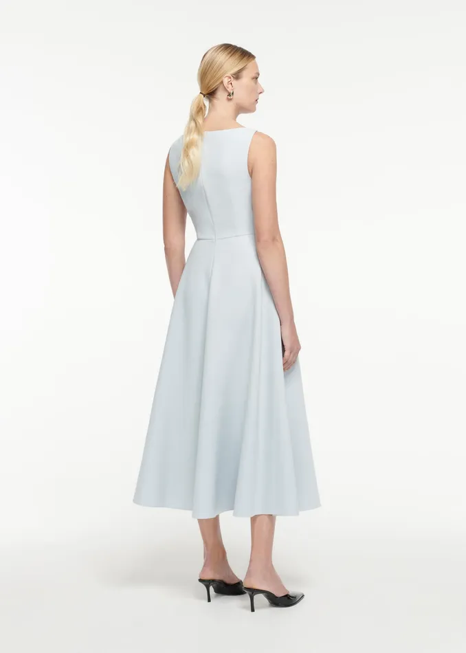 Women Roland Mouret Clothing Drape Crepe Midi Dress