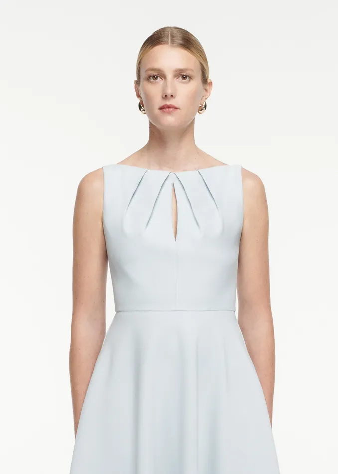Women Roland Mouret Clothing Drape Crepe Midi Dress