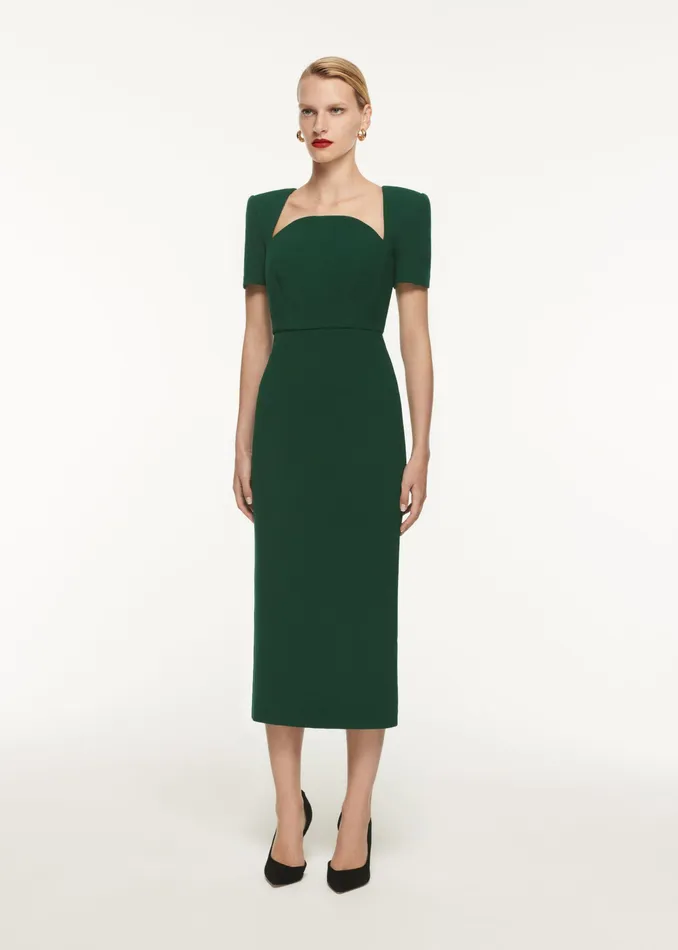 Women Roland Mouret Clothing SHORT SLEEVE MOON MIDI DRESS