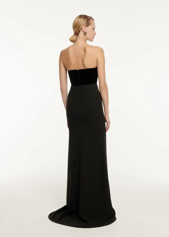 Women Roland Mouret Clothing Strapless Velvet Top