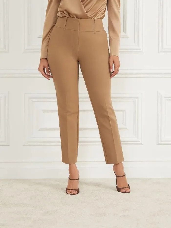 Women Shelly Twill Pant Macchiato Multi Marciano Bottoms