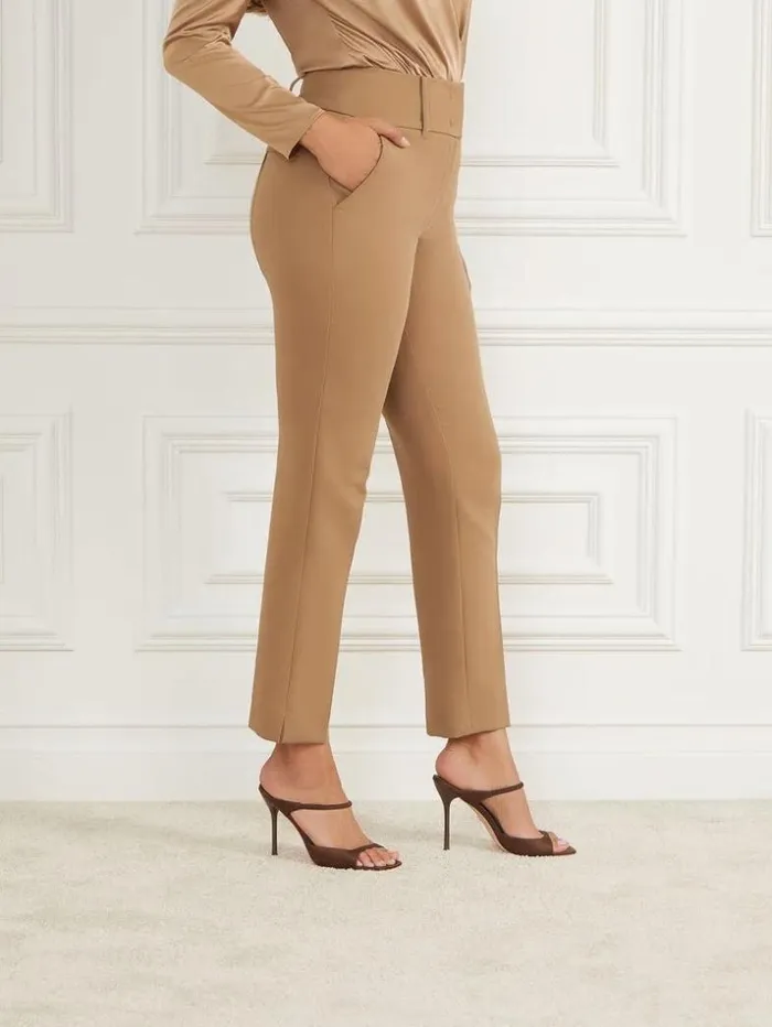 Women Shelly Twill Pant Macchiato Multi Marciano Bottoms Women Shelly Twill Pant Macchiato Multi Marciano Bottoms