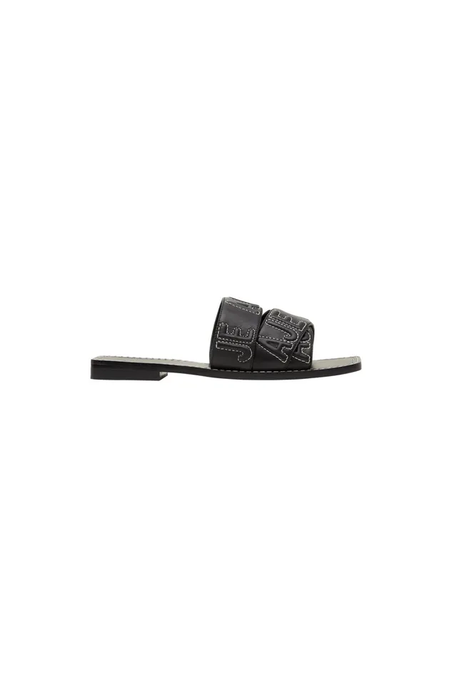 Women Shoes Aje Lodge Deboss Logo Sandal Black