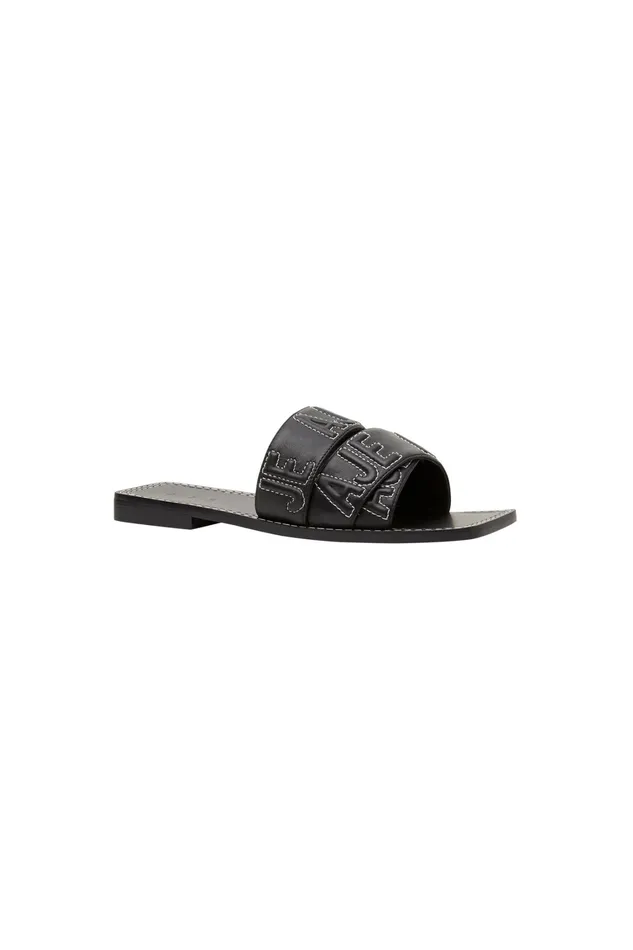 Women Shoes Aje Lodge Deboss Logo Sandal Black