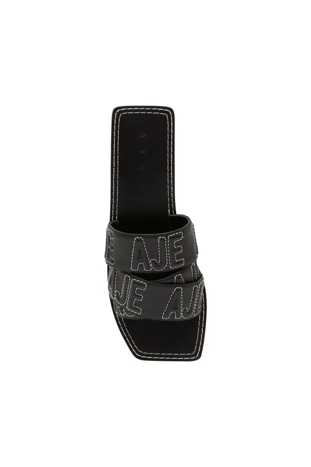 Women Shoes Aje Lodge Deboss Logo Sandal Black