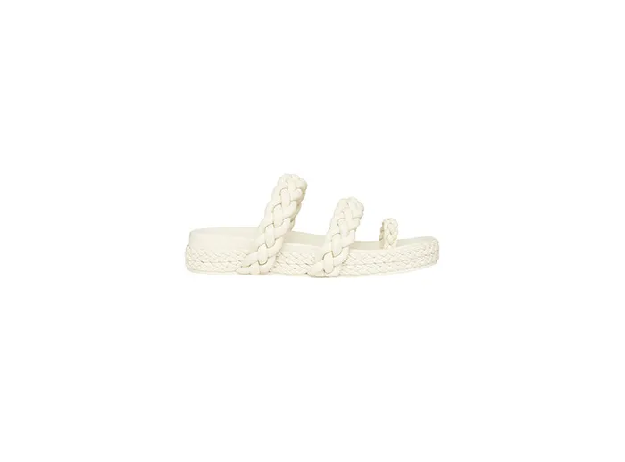 Women Shoes Aje Promenade Braided Chunky Slide White