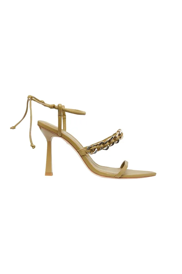 Women Shoes Aje Wanderlust Chain Heel Olive Green