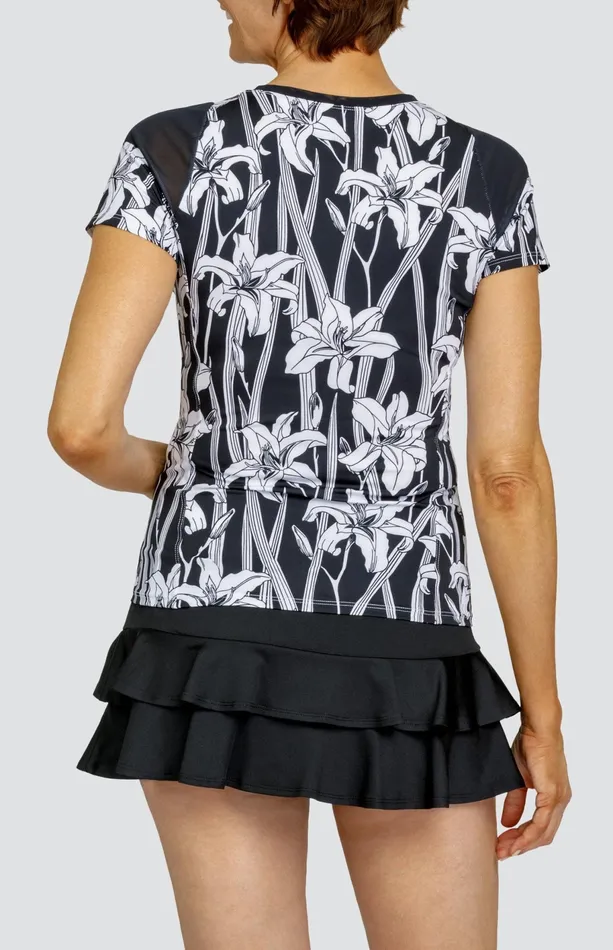 Women Short Sleeve Tail Activewear Lavinia Top 8211 Raven Lilium