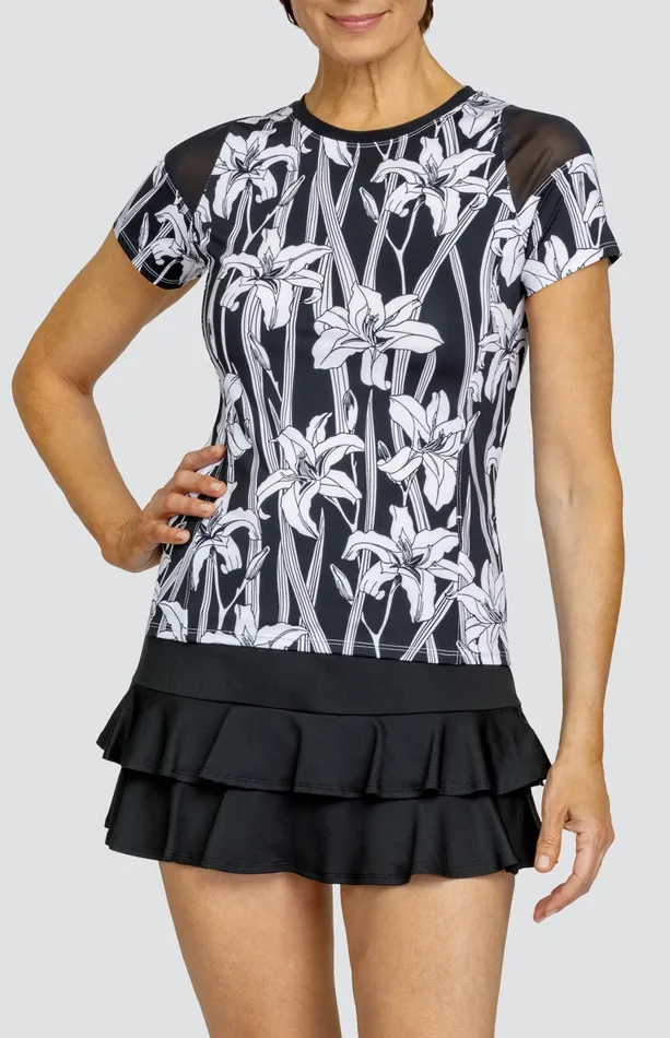 Women Short Sleeve Tail Activewear Lavinia Top 8211 Raven Lilium
