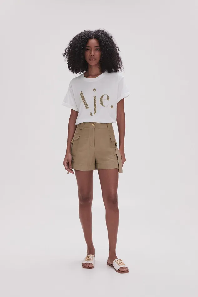 Women Shorts Aje Escapade Ribbon Utility Short Desert Khaki