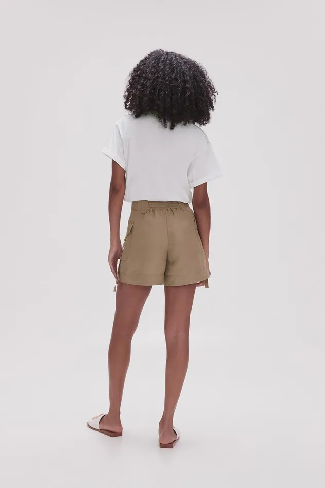 Women Shorts Aje Escapade Ribbon Utility Short Desert Khaki