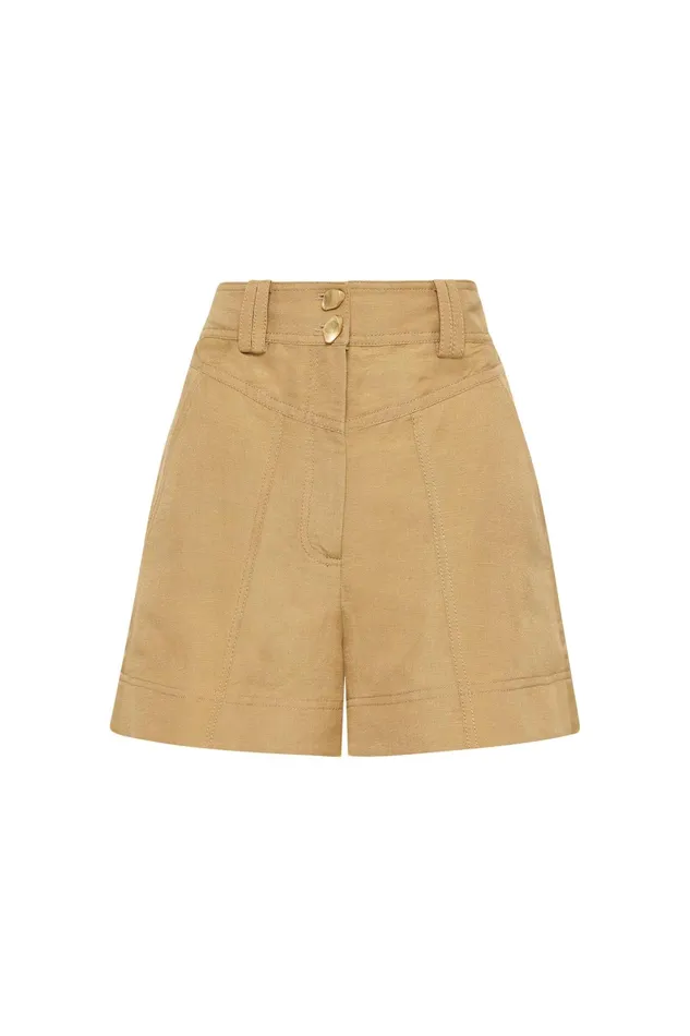 Women Shorts Aje Estate Wide Leg Utility Short Taupe