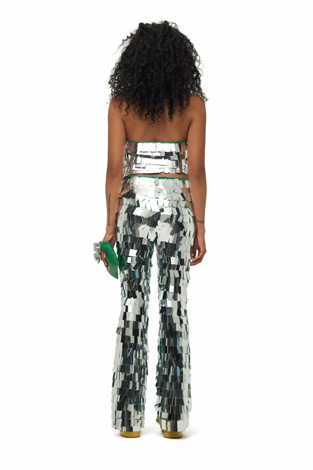 Women Simon Miller Bottoms Robo Sequin Pant Silver Women Simon Miller Bottoms Robo Sequin Pant Silver