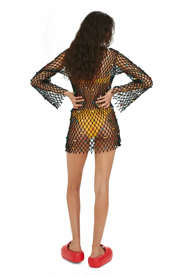 Women Simon Miller Dresses Sm X Mango Crochet Bruma Dress Black Women Simon Miller Dresses Sm X Mango Crochet Bruma Dress Black
