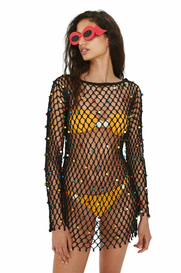Women Simon Miller Dresses Sm X Mango Crochet Bruma Dress Black Women Simon Miller Dresses Sm X Mango Crochet Bruma Dress Black