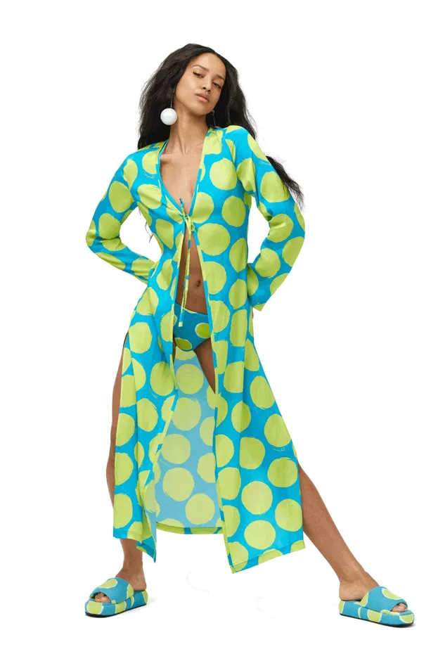 Women Simon Miller Prints Bwai Bikini Bottom Suburban Blue Valley Green Dot Print Women Simon Miller Prints Bwai Bikini Bottom Suburban Blue Valley Green Dot Print