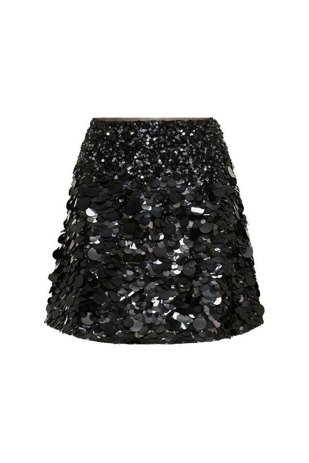 Women Skirts Aje Cherie Sequin Mini Skirt Black