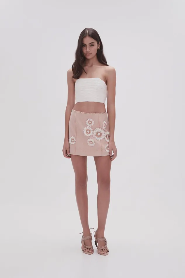 Women Skirts Aje Dorothy Flower Mini Skirt Ivorynatural