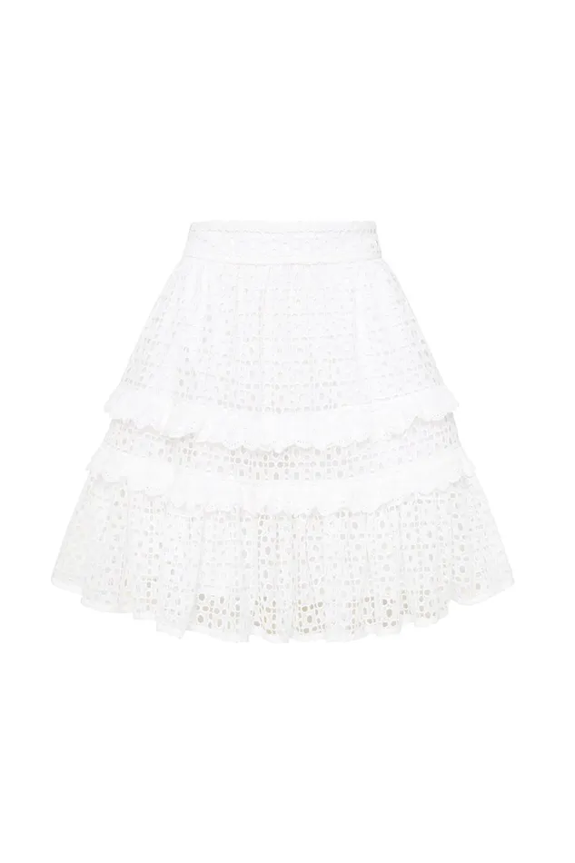 Women Skirts Aje Lita Broderie Mini Skirt Ivory