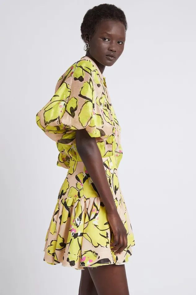 Women Skirts Aje Pelicano Citrus Bloom Mini Skirt Citrus Bloom
