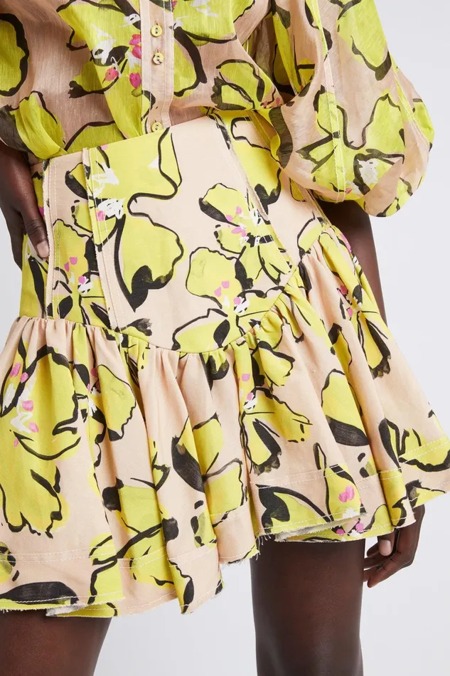 Women Skirts Aje Pelicano Citrus Bloom Mini Skirt Citrus Bloom