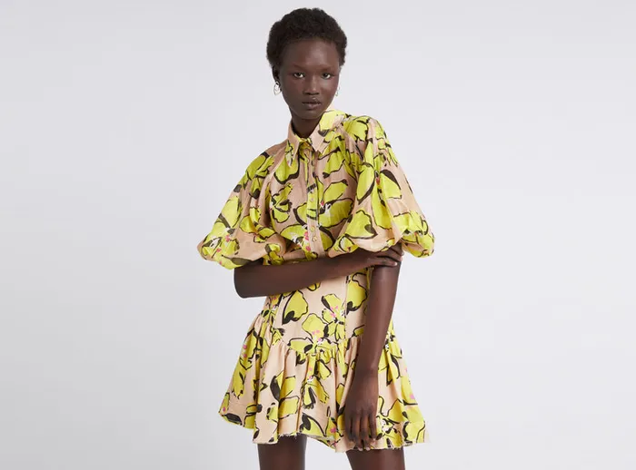 Women Skirts Aje Pelicano Citrus Bloom Mini Skirt Citrus Bloom