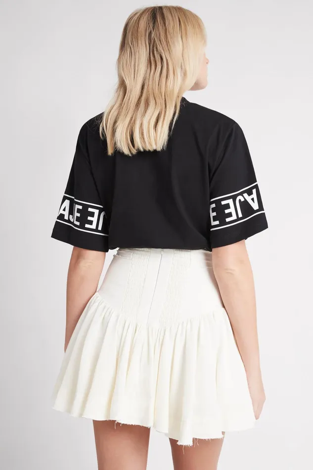 Women Skirts Aje Reverb Flip Mini Skirt Ivory