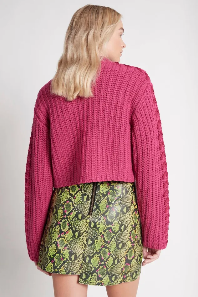 Women Skirts Aje Serpentine Vegan Leather Mini Skirt Snake Effect