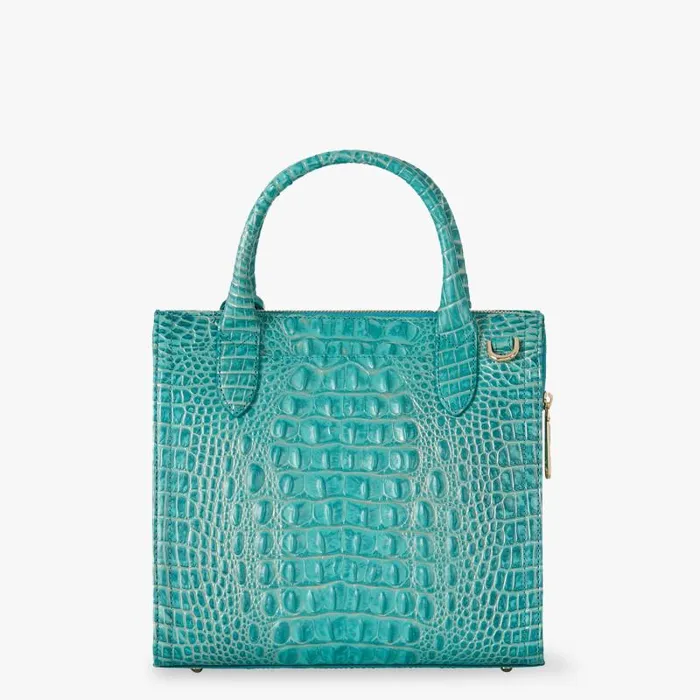 Women Small Caroline Mermaid Green Melbourne Brahmin Satchels Chevron Women Small Caroline Mermaid Green Melbourne Brahmin Satchels Chevron