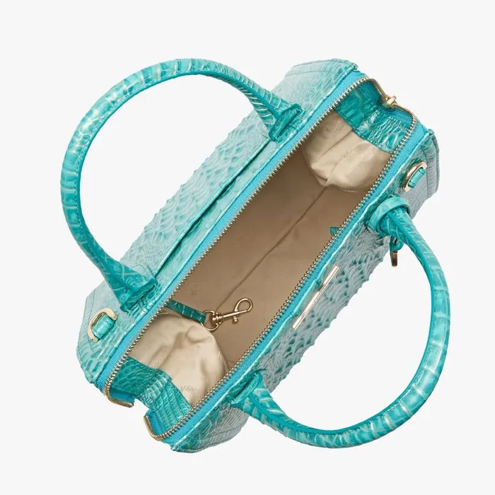 Women Small Caroline Mermaid Green Melbourne Brahmin Satchels Chevron Women Small Caroline Mermaid Green Melbourne Brahmin Satchels Chevron