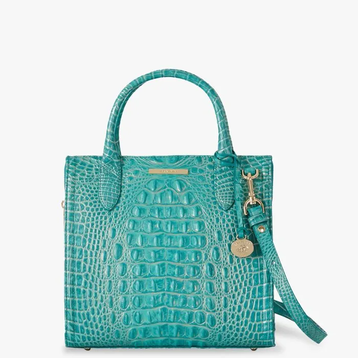 Women Small Caroline Mermaid Green Melbourne Brahmin Satchels Chevron Women Small Caroline Mermaid Green Melbourne Brahmin Satchels Chevron