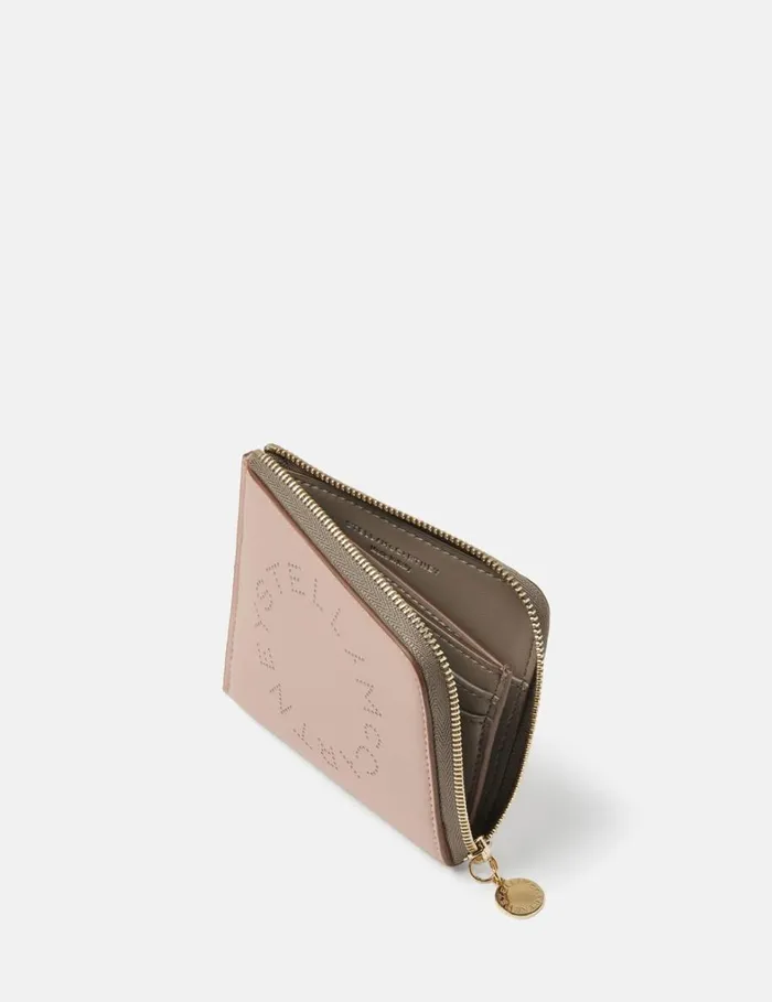 Women Stella McCartney Card Cases Logo Zip Cardholder Blush Women Stella McCartney Card Cases Logo Zip Cardholder Blush